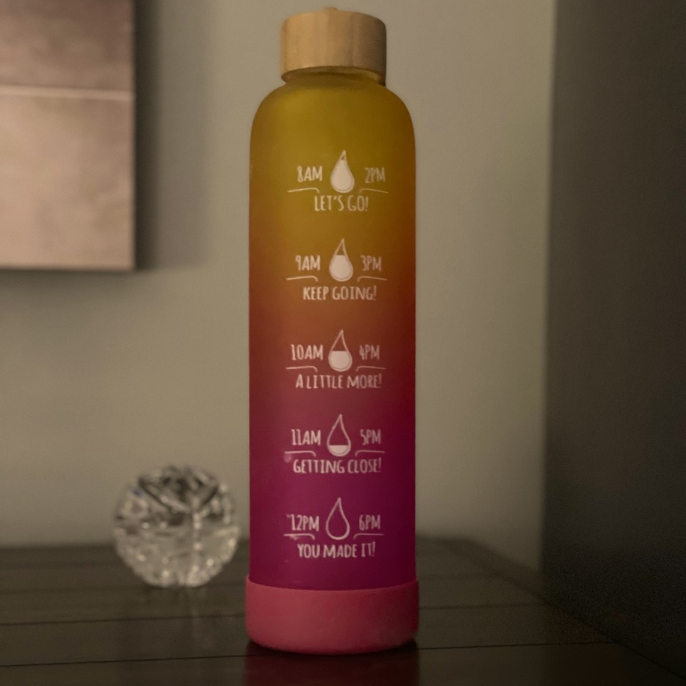 Ombré Motivational Water Bottle NWOT